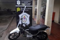 Policía recuperó moto robada