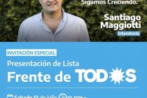 Santiago Maggiotti encabezará el acto de lanzamiento de campaña hacia las PASO