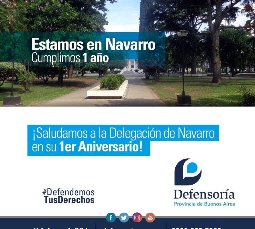 Memoria de gestión de la Delegación Navarro de la Defensoría del Pueblo de la Provincia de Buenos Aires al cumplir el primer aniversario de su gestión