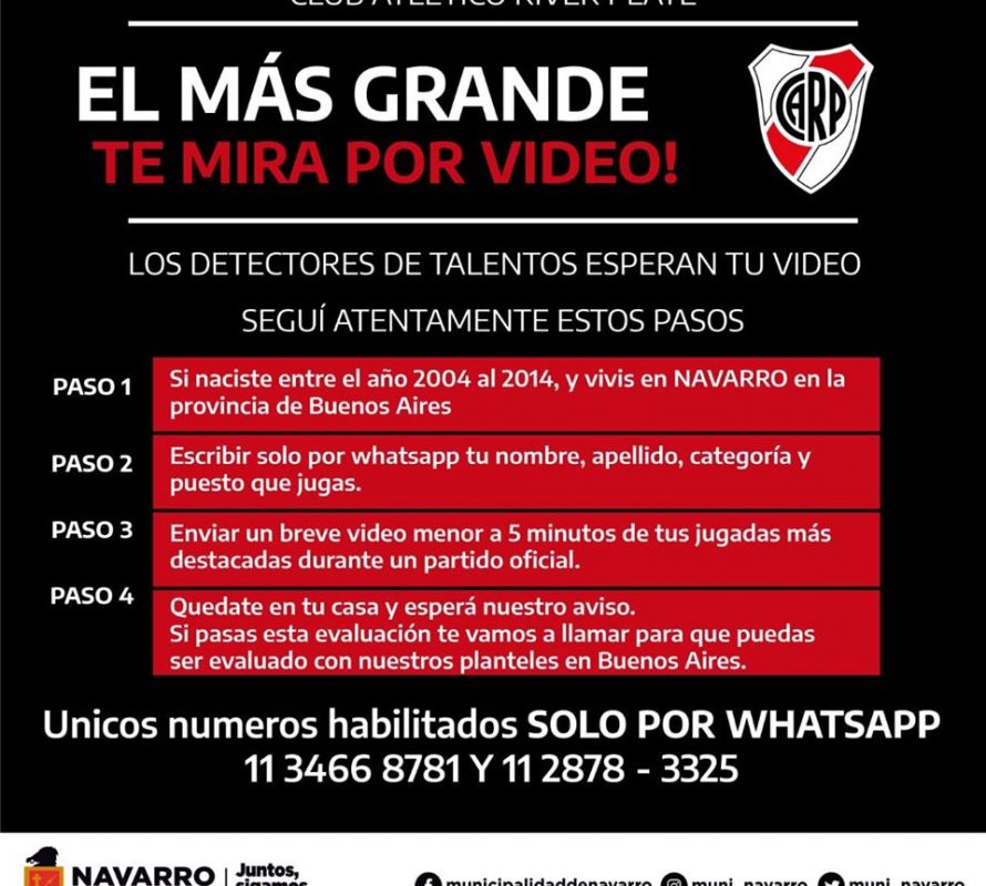 Atención que River Plate recibe tu video
