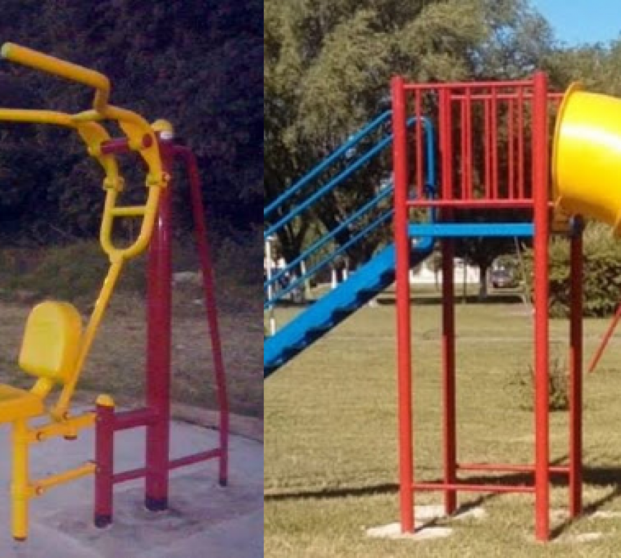Se pide no usar juegos ni máquinas de ejercicios en plazas y parques