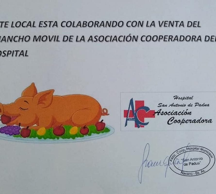 Se sorteó el «Chancho Móvil» de septiembre,de la Cooperadora del Hospital.