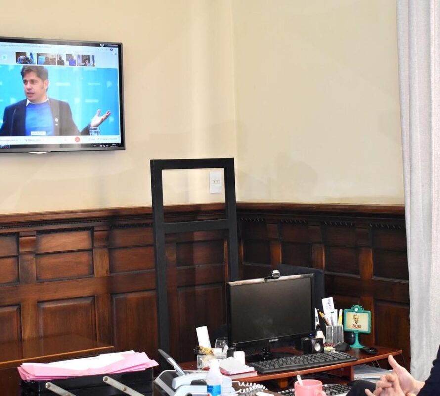 El intendente en videoconferencia por el plan PREIMBA de obras para toda la provincia de Buenos Aires