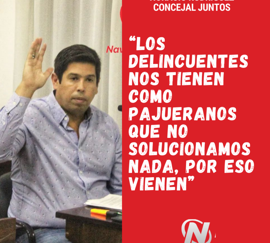 Horacio Rodríguez: “Los delincuentes nos tienen como pajueranos que no solucionamos nada, por eso vienen”