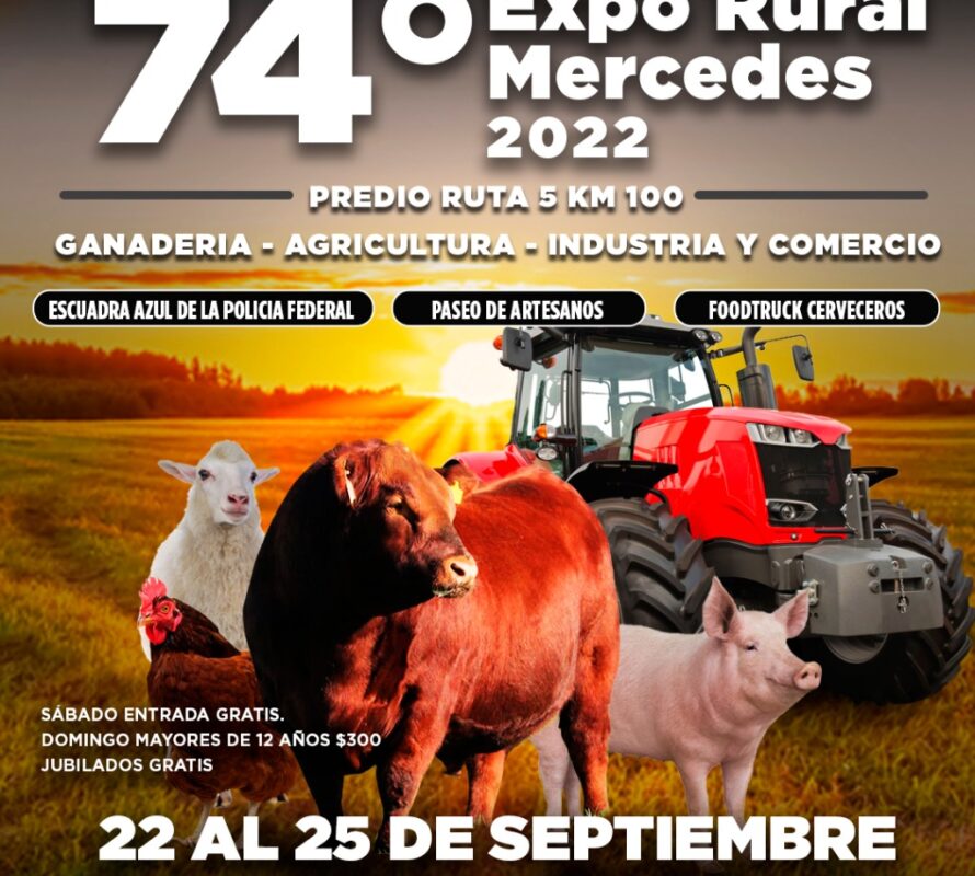 La Expo Rural de Mercedes arranca el próximo 22 con muchas novedades