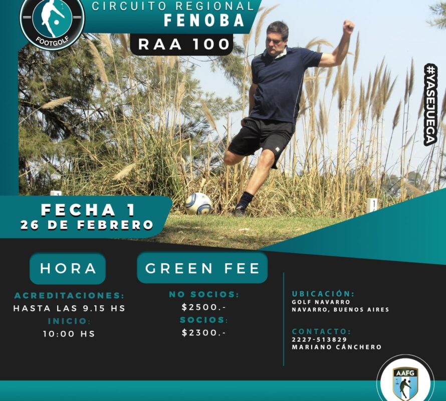 Este domingo sensacional torneo de FootGolf: Se juega el Circuito Regional Fenoba