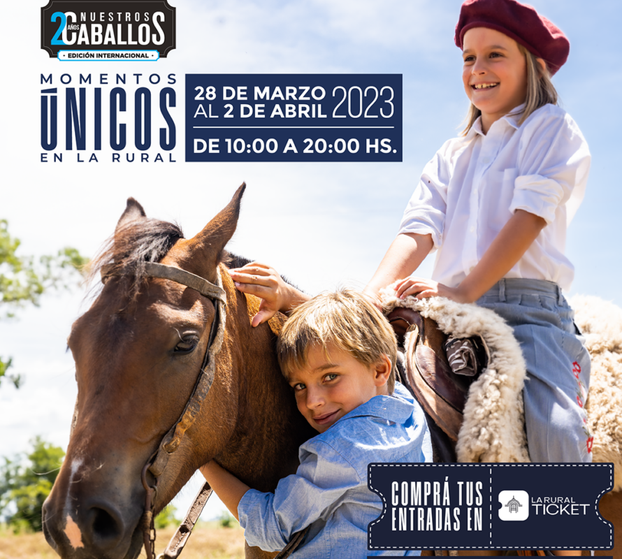 Del 28 de marzo al 2 de abril llega “Nuestros Caballos” a La Rural en su 20° edición para profesionales, estudiantes y toda la familia