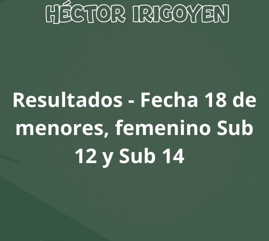 Resultados Liga Lobense Fútbol Menores