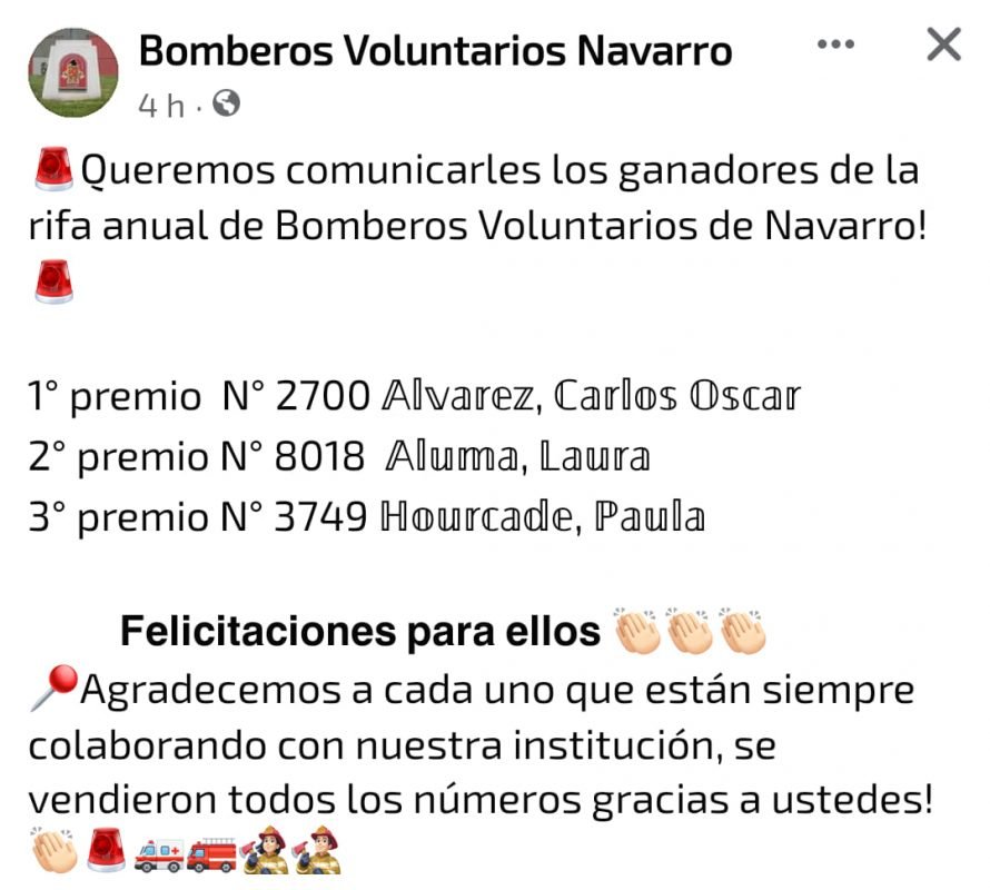 Rifa de Bomberos: Aquí los ganadores